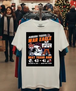 Auburn Football War Eagle Beat Texas A&M   White T Shirt