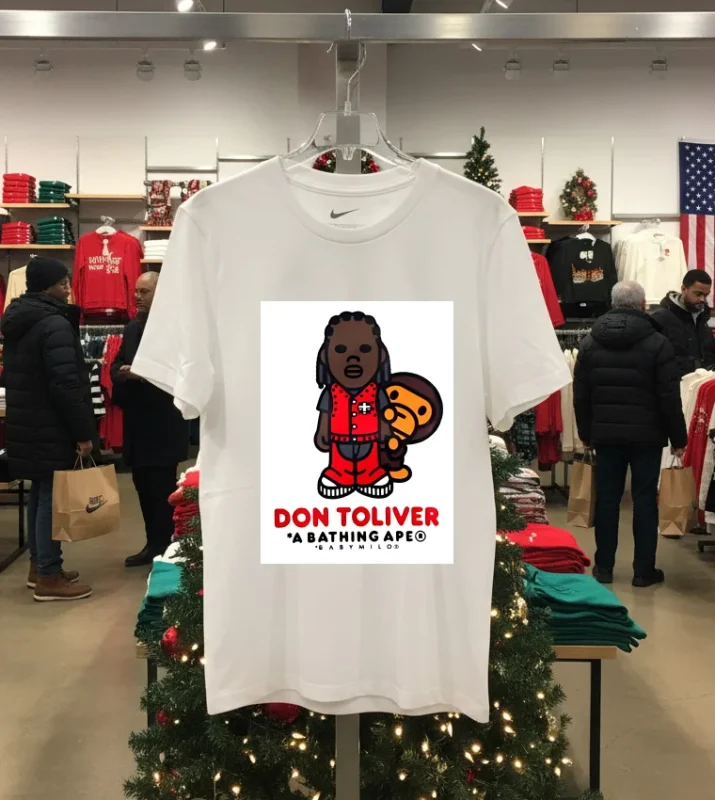 Bape X Don Toliver Basy Milo Tee A Bathing Ape Hdstn   White T Shirt