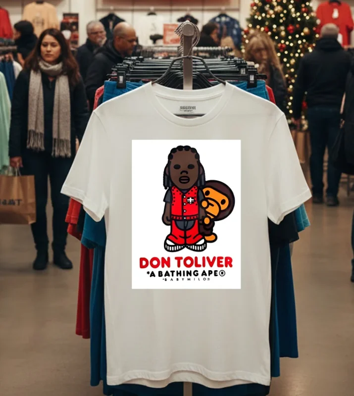 Bape X Don Toliver Basy Milo Tee A Bathing Ape Hdstn   White T Shirt
