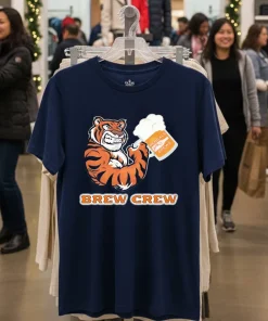 Bengals Tiger Beer And Brews Brew Crew T   Navy T Shirt