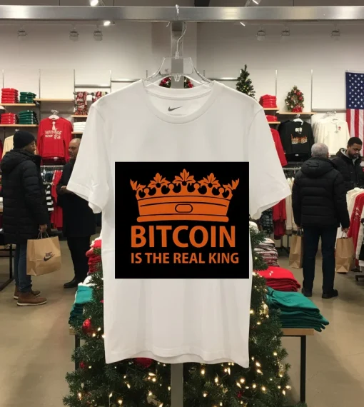 Bitcoin Is The Real King   White T Shirt