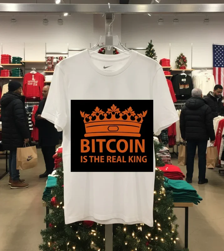 Bitcoin Is The Real King   White T Shirt