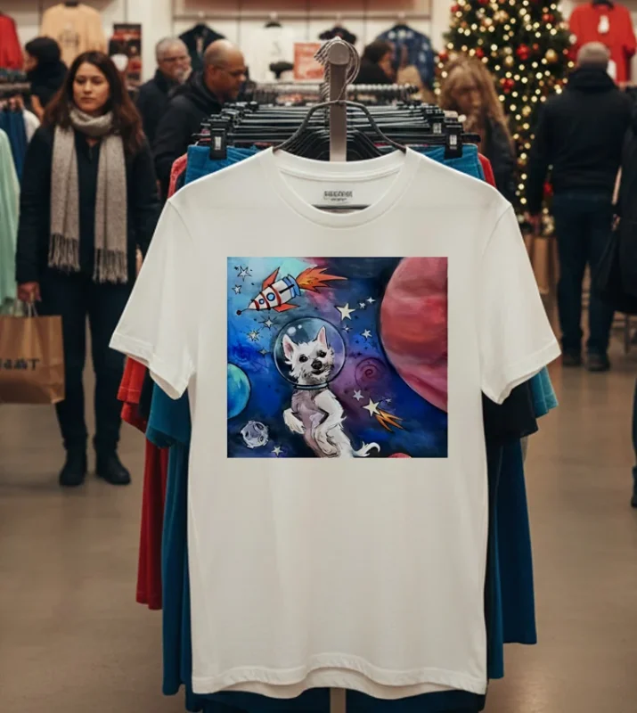 Bradford In Space Photo   White T Shirt