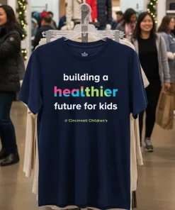 Building a healthier future for kids funy colorful t-shirt