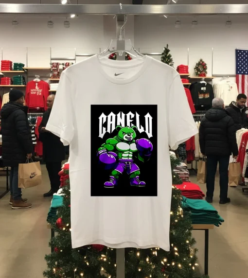 Canelo Bear Jab Or Treat Boxing   White T Shirt