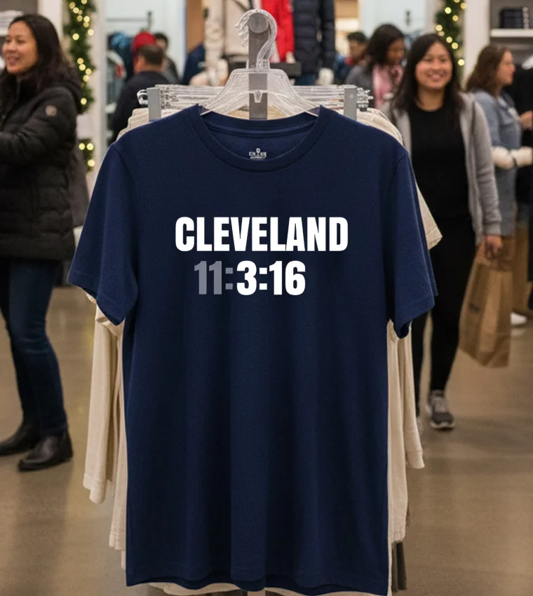 Cleveland 11 3 16 - navy-t-shirt Cleveland 11 3 16 Navy T Shirt 1