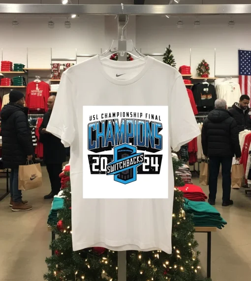 Colorado Springs Switchbacks Fc Usl Championship Final Champions 2024   White T Shirt