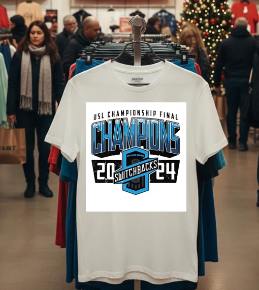 Colorado Springs Switchbacks Fc Usl Championship Final Champions 2024   White T Shirt