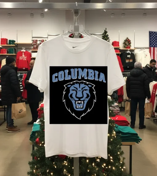 Columbia Lions University Athletics Retro   White T Shirt