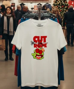Cut The Rope Om Nom video games funy colorful t-shirt