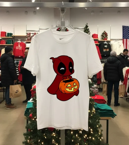 Deadpool Ghost Halloween   White T Shirt