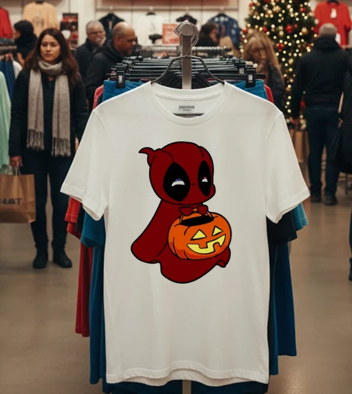 Deadpool Ghost Halloween   White T Shirt