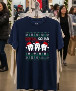Dental Squad Funny Christmas Dentist funy colorful t-shirt