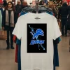 Detroit Lions Lightning   White T Shirt