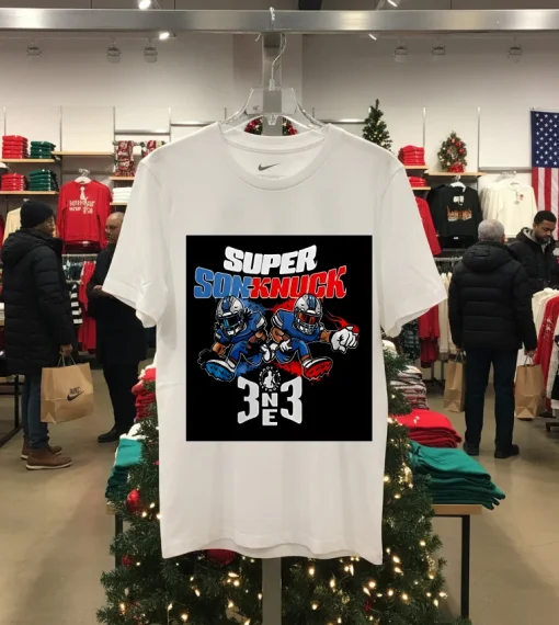 Detroit Lions X Knuckles Super Sonknuck Special Edition 2024   White T Shirt