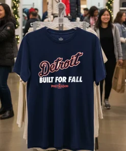 Detroit Tigers Built For Fall 2025 Mlb   Navy T Shirt