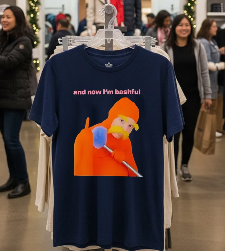 Dr. Seuss And Now I M Bashful Lorax Meme - navy-t-shirt Dr. Seuss And Now I M Bashful Lorax Meme Navy T Shirt