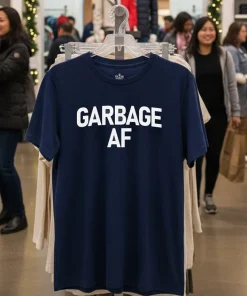 Garbage Af For Trump Navy T Shirt 1