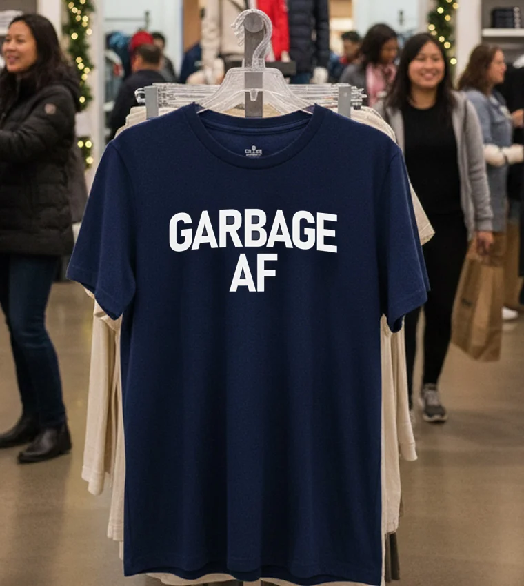 Garbage Af For Trump - navy-t-shirt Garbage Af For Trump Navy T Shirt 1