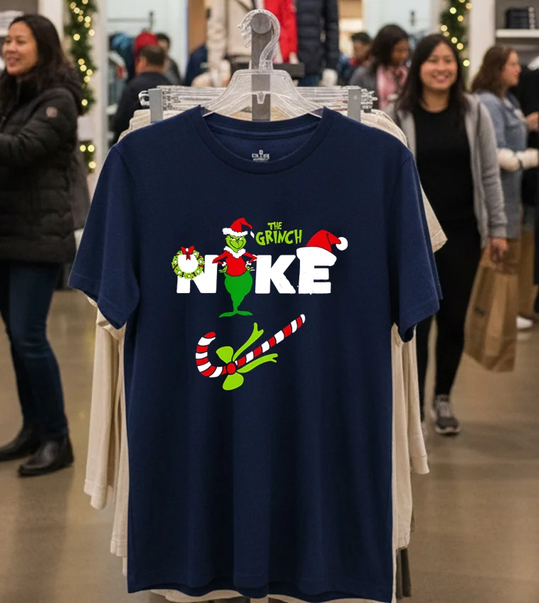 Get Festive With The Grinch Christmas - navy-t-shirt Get Festive With The Grinch Christmas Navy T Shirt 1