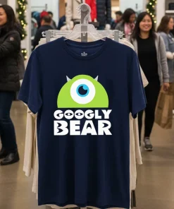 Googly Bear And Schmoopsie Poo Couple Navy T Shirt 1