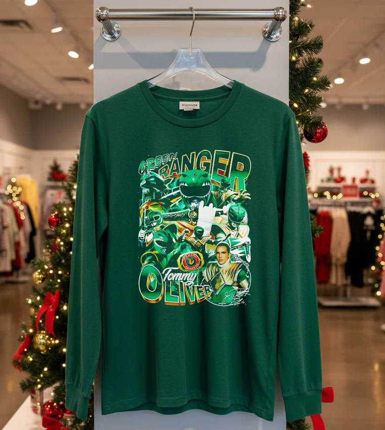 Green Ranger Tommy Oliver Superman Graphic - green-t-shirt Green Ranger Tommy Oliver Superman Graphic Green T Shirt