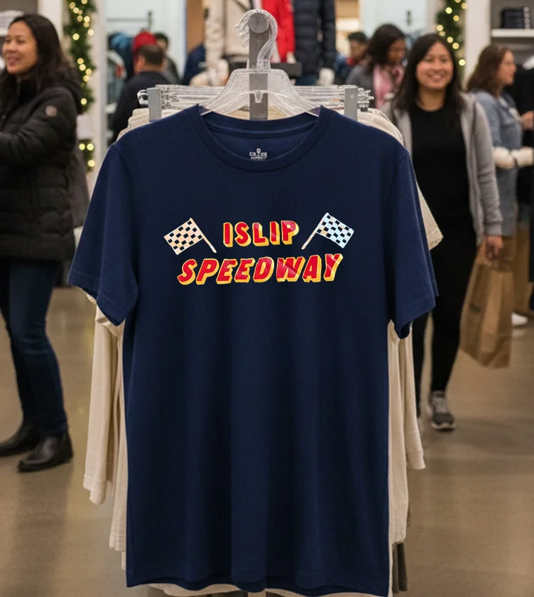 Islip Speedway F1 Style Text T - navy-t-shirt Islip Speedway F1 Style Text T Navy T Shirt