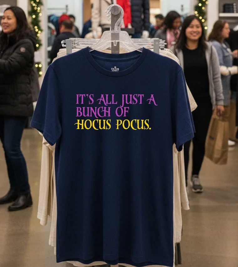 It S All Just A Bunch Of Hocus Pocus Halloween - navy-t-shirt It S All Just A Bunch Of Hocus Pocus Halloween Navy T Shirt