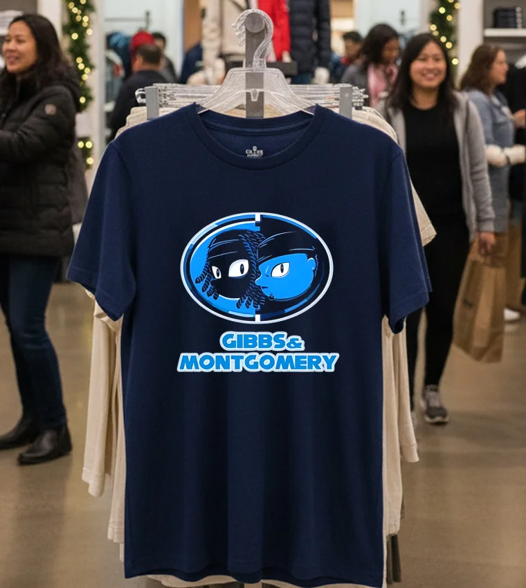 Jahmyr Gibbs David Montgomery Detroit Lions - navy-t-shirt Jahmyr Gibbs David Montgomery Detroit Lions Navy T Shirt 1