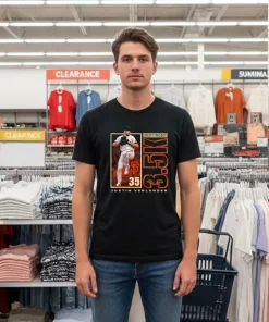 Justin Verlander San Francisco Giants 3.5K Career Strikeouts Player   Back T Shirt