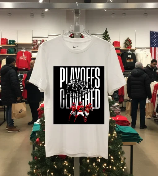 Kc Chiefs Kingdom Playoffs Clinched 2024   White T Shirt