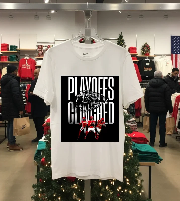 Kc Chiefs Kingdom Playoffs Clinched 2024   White T Shirt
