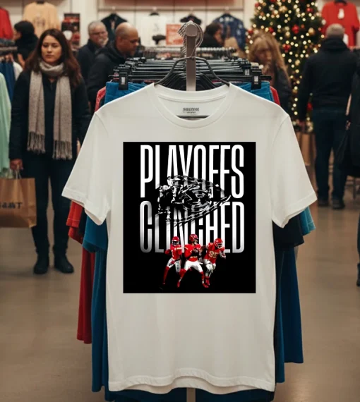 Kc Chiefs Kingdom Playoffs Clinched 2024   White T Shirt