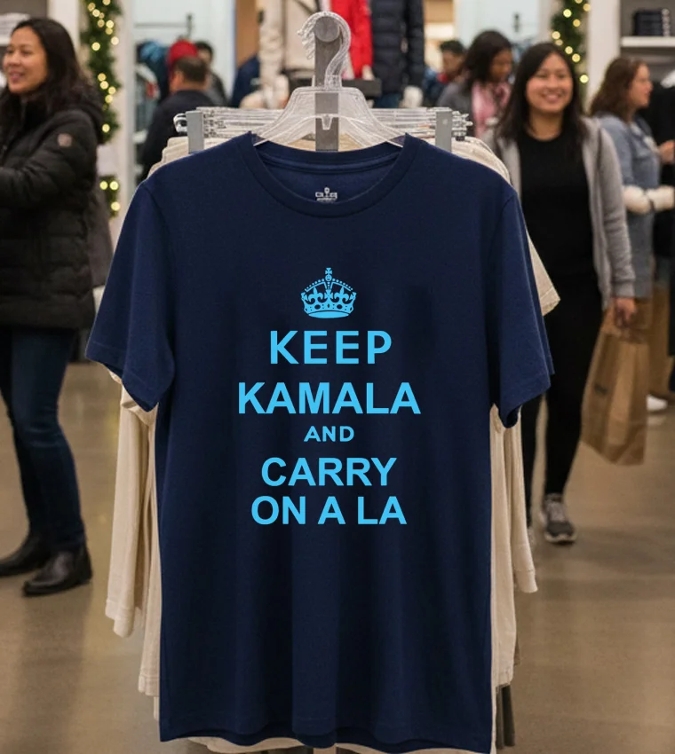 Keep Kamala And Carryon A La - navy-t-shirt Keep Kamala And Carryon A La Navy T Shirt 1