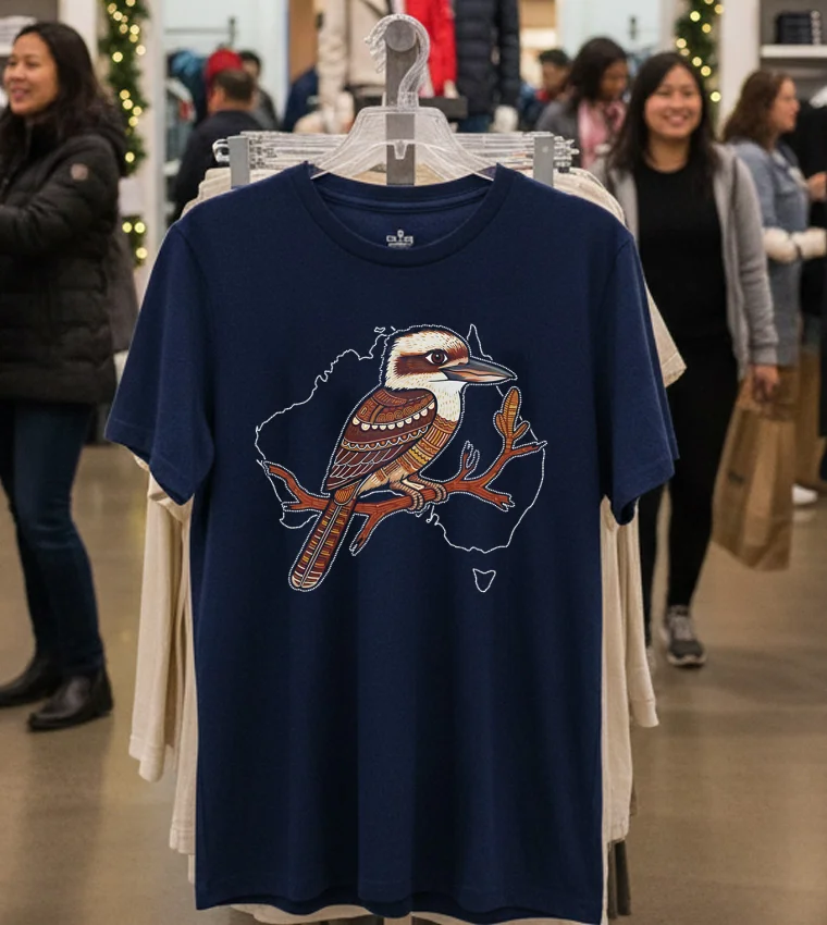 Kookaburra Boxy Laughing Joker T - navy-t-shirt Kookaburra Boxy Laughing Joker T Navy T Shirt