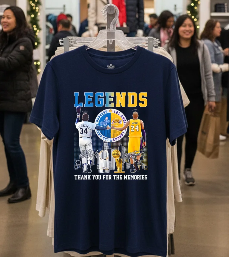 Legends Los Angeles Dodgers Thank You For The Memories - navy-t-shirt Legends Los Angeles Dodgers Thank You For The Memories Navy T Shirt 1