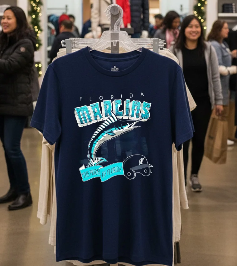 Miami Florida Marlins 1994 - navy-t-shirt Miami Florida Marlins 1994 Navy T Shirt 1