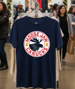 Moose Jaw Canucks logo funy colorful t-shirt