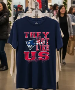 New England Patriots They Not Like Us NFL Football funy colorful t-shirt