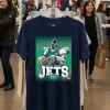 New York Jets Robot Anime Navy T Shirt 1