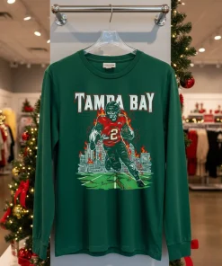 Phenom Gallery Tom Brady Tampa Bay Buccaneers Serigraph   Green T Shirt