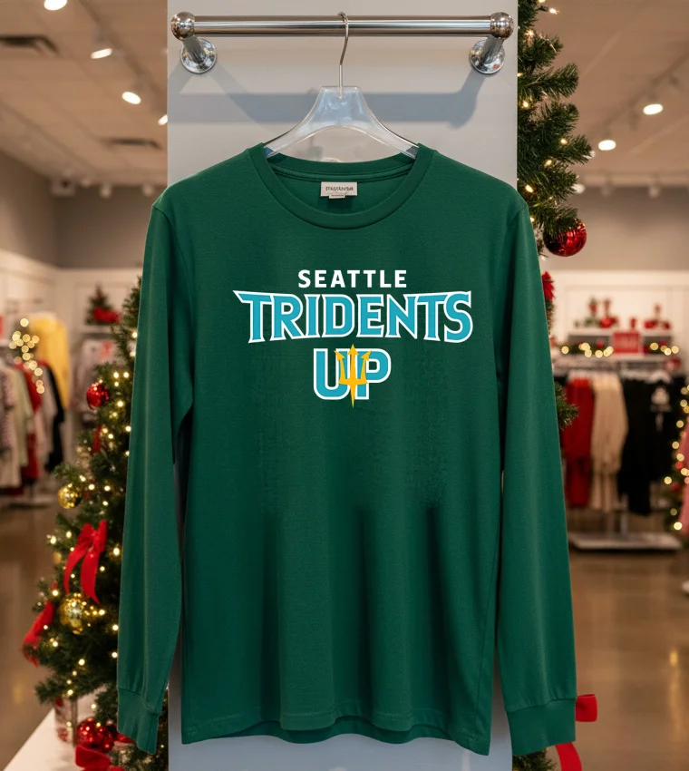 Seattle Mariners Tridents Up - green-t-shirt Seattle Mariners Tridents Up Green T Shirt