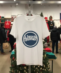 Seattle Mariners Vintage Style   White T Shirt