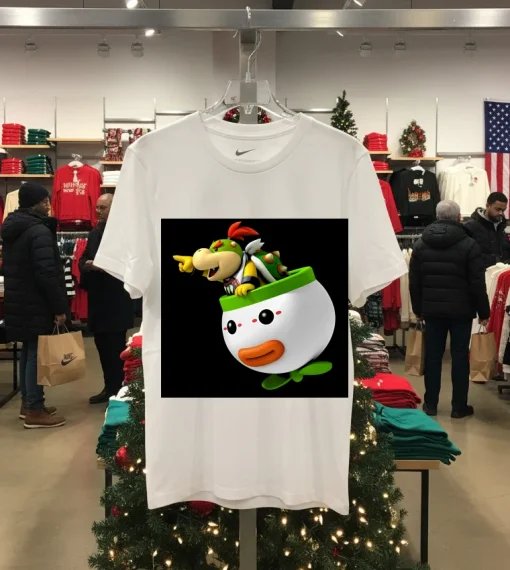 Super Mario Bowser Jr Face   White T Shirt