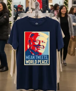 Trump Mean Tweets World Peace new era funy colorful t-shirt